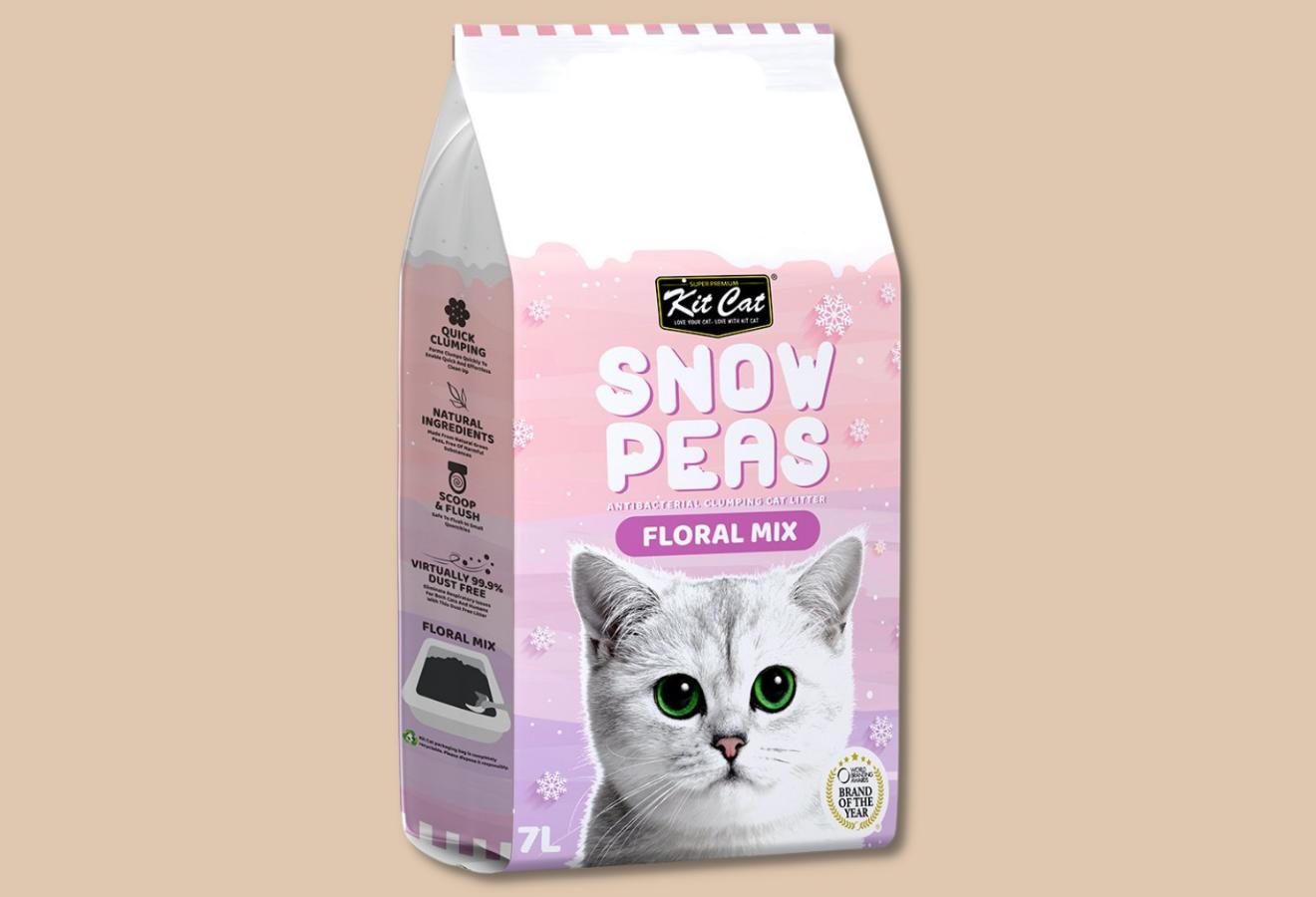 Kitcat Snow Peas - Cát Hữu Cơ Vón Cục Cho Mèo 7L