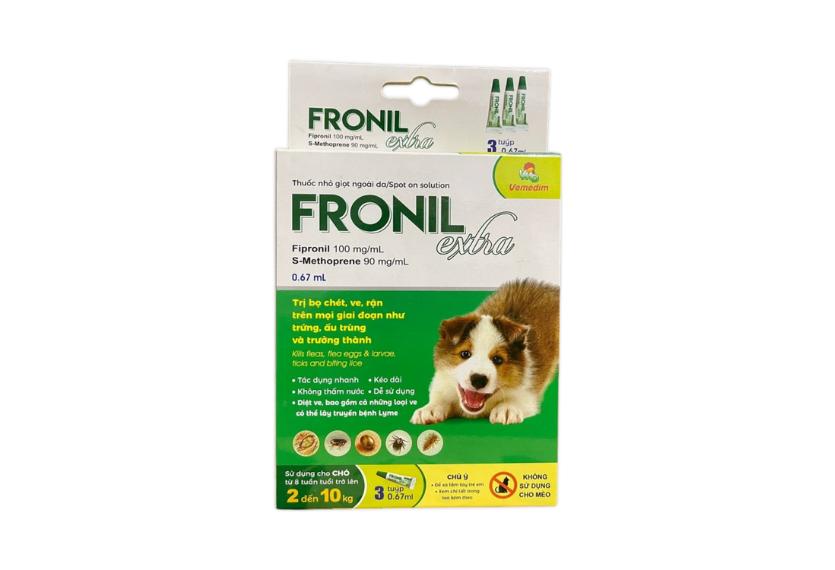 Fronil Extra - Nhỏ Gáy Trị Ve Rận chó (2 - 10kg)
