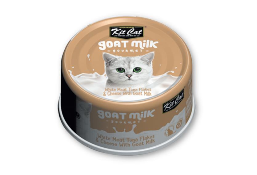 Kitcat - Thịt Hộp Cho Mèo 70g (Sữa Dê Với Cá Ngừ & Phô Mai)