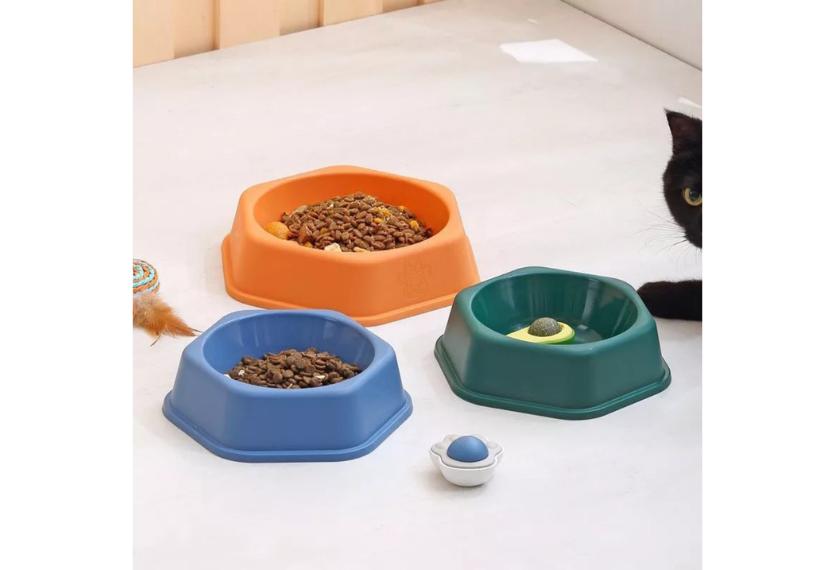 Letrungpet - Bát Ăn Đơn Chó Mèo (Hình Lục Giác)