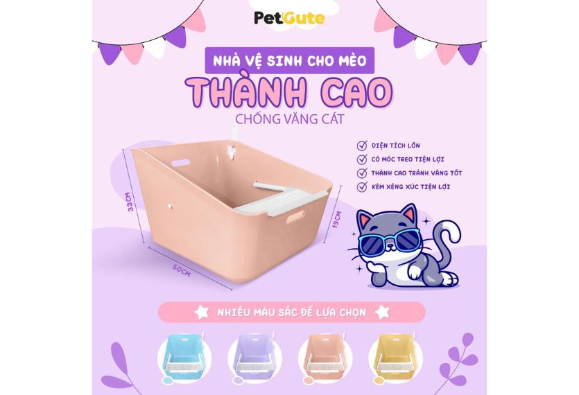 Pet Gute - Khay Cát Cho Mèo (Thành Cao)