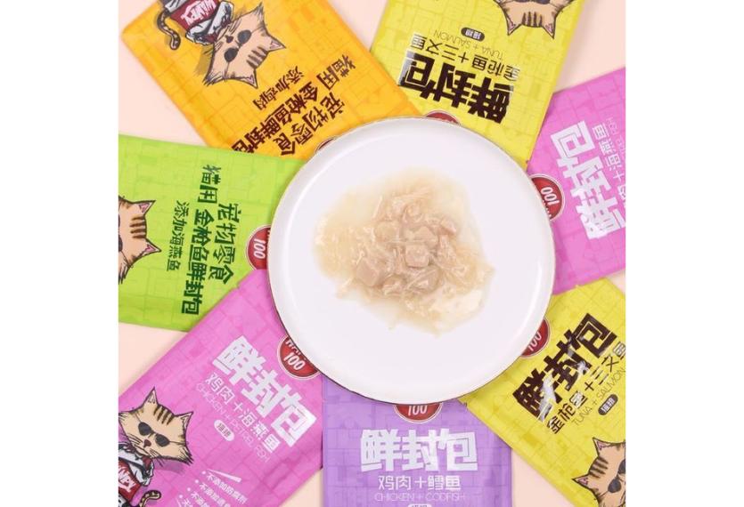 Happy 100 - Thịt Gói Cho Mèo 70g (Gà & Cá Hồi)