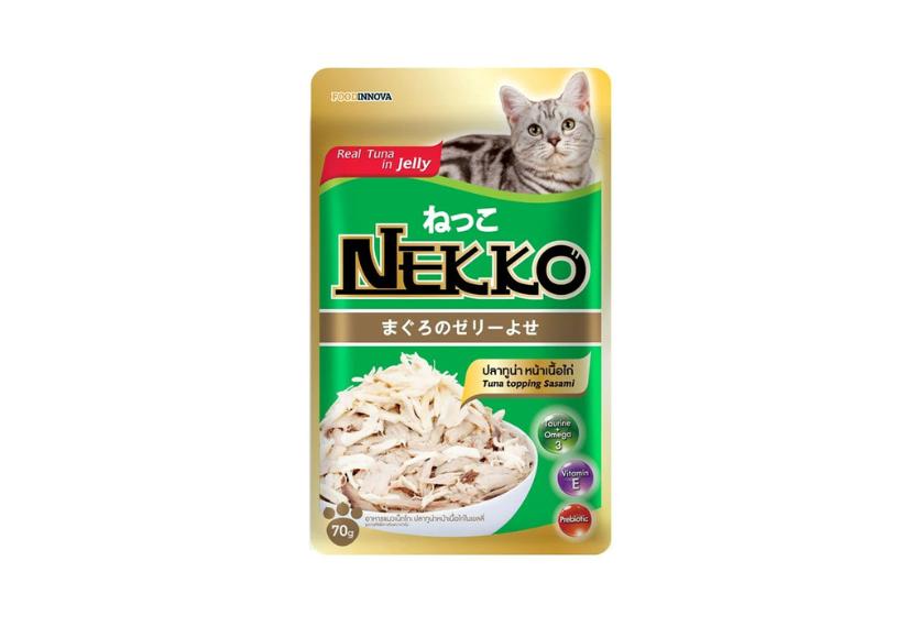 Nekko (Jelly) - Thịt Gói Cho Mèo 70g (Cá Ngừ & Gà)