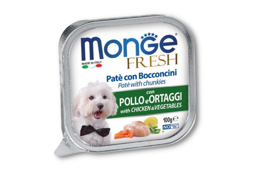 Monge Fresh - Pate Cho Chó 100g (Thịt Gà & Rau Củ)