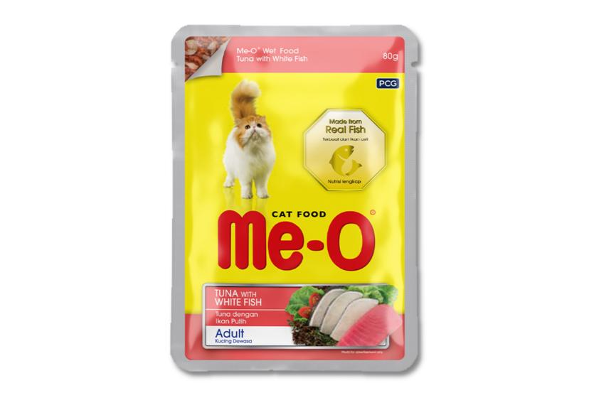 MeO - Pate Gói Cho Mèo 80g (Cá Ngừ & Cá Trắng)