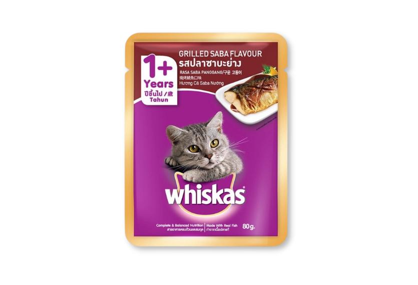 Whiskas - Pate Gói Cho Mèo Lớn 80g (Cá Basa Nướng)