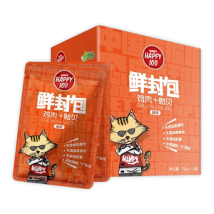 Happy 100 - Thịt Gói Cho Mèo 70g (Gà Nướng)